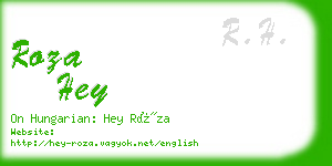 roza hey business card